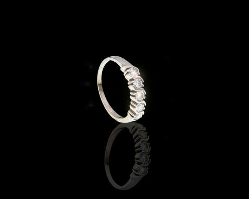 2.3 grams 18 carat White Gold Diamond Quarter Eternity Band