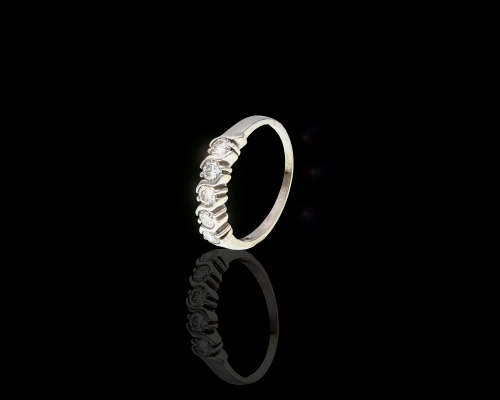 2.3 grams 18 carat White Gold Diamond Quarter Eternity Band