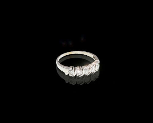2.3 grams 18 carat White Gold Diamond Quarter Eternity Band