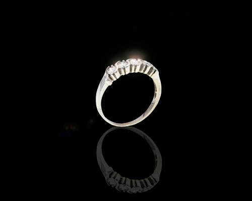 2.3 grams 18 carat White Gold Diamond Quarter Eternity Band