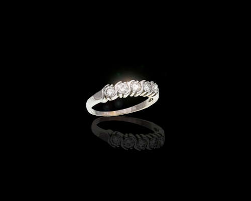 2.3 grams 18 carat White Gold Diamond Quarter Eternity Band