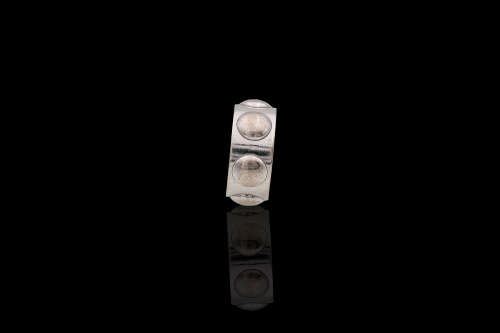 16.9 grams 18 carat White Gold Designer Louis Vuitton Gents Ring  Ring size  P1/2