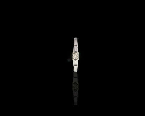 1.7 grams 14 carat White Gold Diamond Solitaire Ring