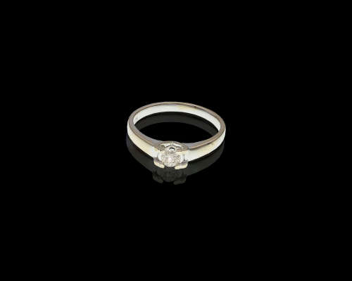 3 grams 18 carat White Gold Diamond Solitaire