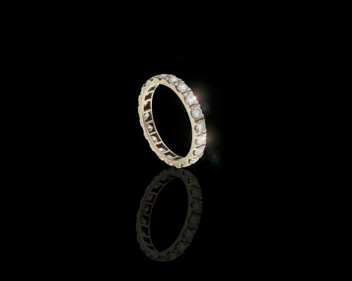 2.3 grams 18 carat White Gold, Diamond Full Eternity Ring