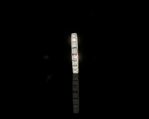 2.3 grams 18 carat White Gold, Diamond Full Eternity Ring