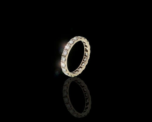 2.3 grams 18 carat White Gold, Diamond Full Eternity Ring