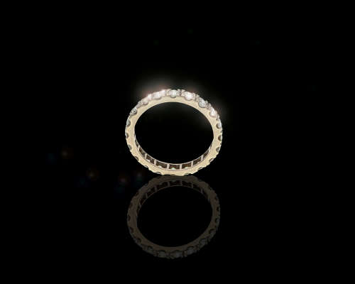 2.3 grams 18 carat White Gold, Diamond Full Eternity Ring