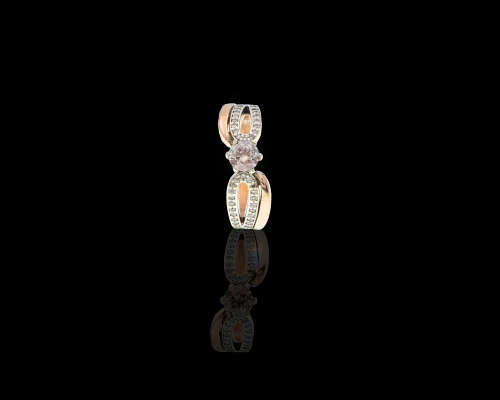 4.1 grams 9 carat Rose Gold and Diamond Engagement Ring