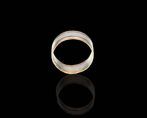 5.5 grams  Total Weight Two Tone (Gold and Silver) Gents Ring
