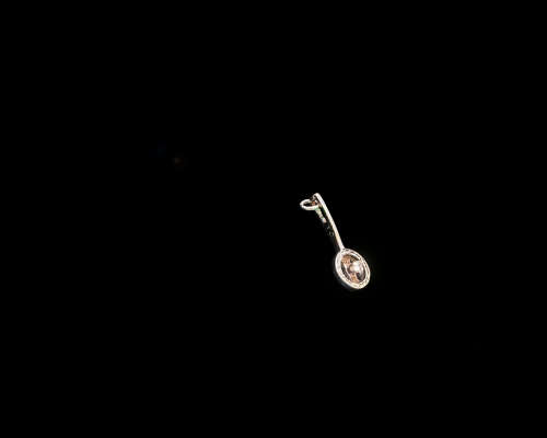 0.8 grams 9 carat Rose Gold, Diamond Pendant
