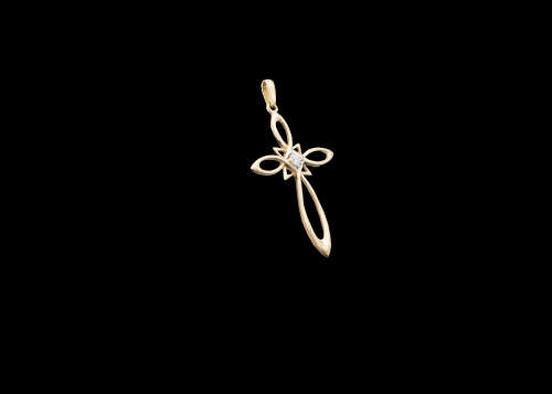 1.6 grams 9 carat Two Tone (Yellow and White Gold) Pendant