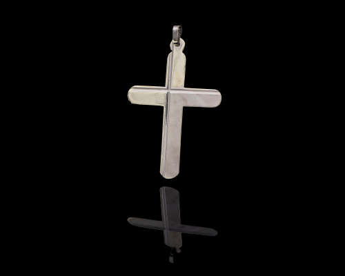 2.3grams 9 carat White Gold Cross Pendant