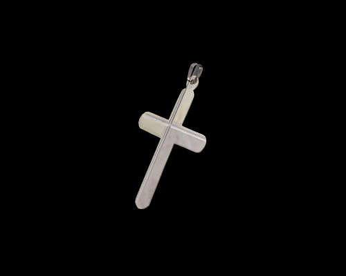 2.3grams 9 carat White Gold Cross Pendant