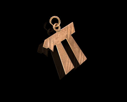 1.5 grams 14 carat Yellow Gold Chai Pendant  Size of pendant  2cm * 2cm