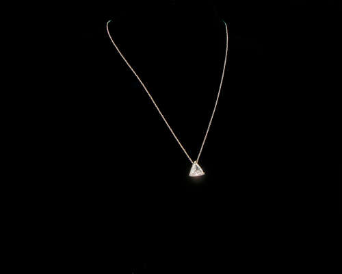 9ct White Gold Chain and 18ct White Gold Diamond Pendant