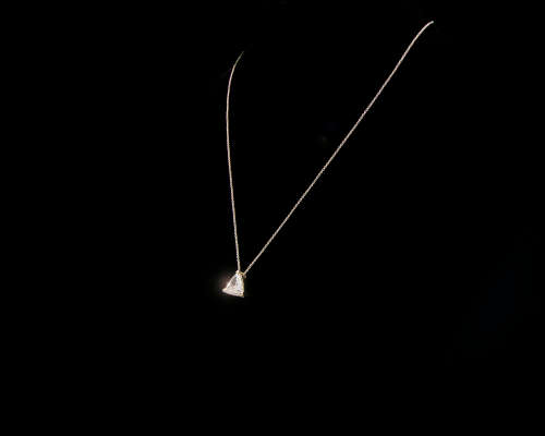 9ct White Gold Chain and 18ct White Gold Diamond Pendant
