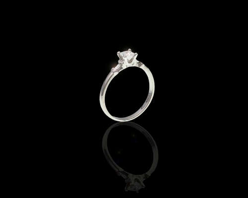 2.2 grams 18 carat White Gold Diamond Engagement Ring