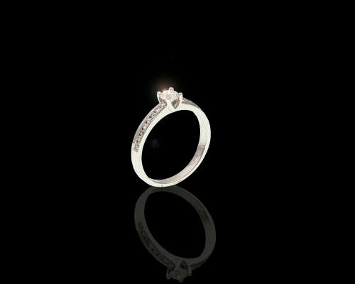 3.3 grams 18 carat White Gold Diamond Engagement Ring