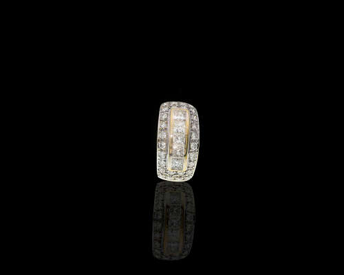 5.1 grams 18 carat Yellow Gold Diamond Cocktail Ring