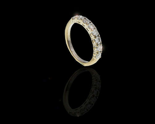 3.4 grams 18 carat White Gold Diamond Half Eternity Ring