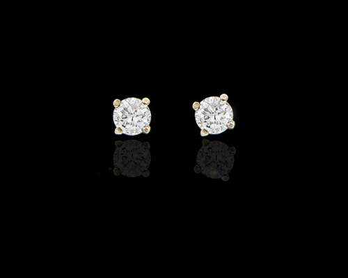 0.7 grams 9 carat White Gold Diamond Stud Earrings