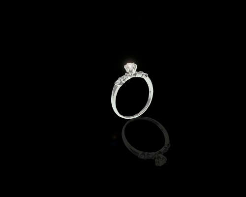 grams 18 carat White Gold Diamond Engagement Ring