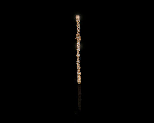 11.7 grams 18 carat Rose Gold Diamond Tennis Bracelet