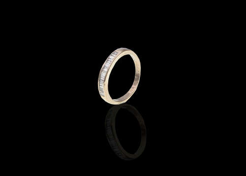 2.3 grams 18 carat White Gold Diamond Half Eternity Ring