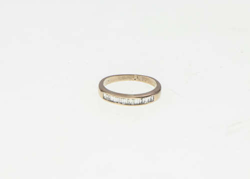 2.3 grams 18 carat White Gold Diamond Half Eternity Ring