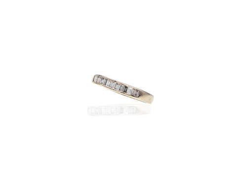 2.3 grams 18 carat White Gold Diamond Half Eternity Ring