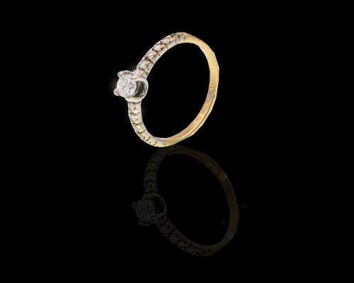 1.4 grams 9 carat Yellow Gold Diamond Engagement Ring