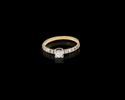 1.4 grams 9 carat Yellow Gold Diamond Engagement Ring