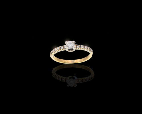 1.4 grams 9 carat Yellow Gold Diamond Engagement Ring