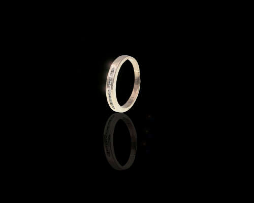 2.9 grams 18 carat White Gold Diamond Half Eternity Ring