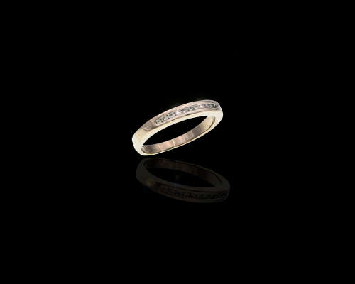 2.9 grams 18 carat White Gold Diamond Half Eternity Ring