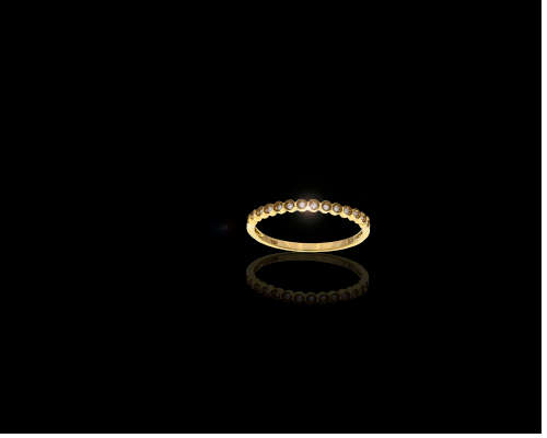 1.3 grams 18 carat Yellow Gold Diamond Half Eternity Ring