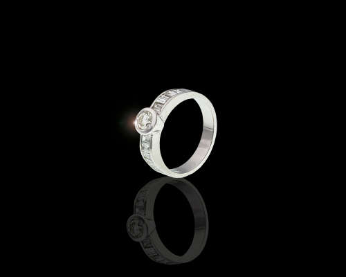 5.3 grams 18 carat White Gold Diamond Engagement Ring