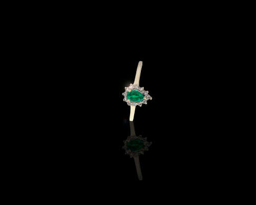 1.3 grams 9 carat Yellow Gold Semi Precious Stone Cocktail Ring