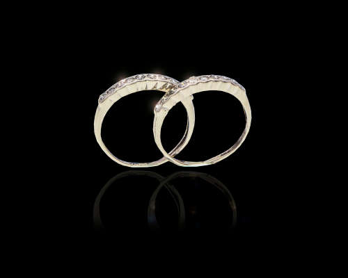 White Gold Diamond Engagement Ring Set