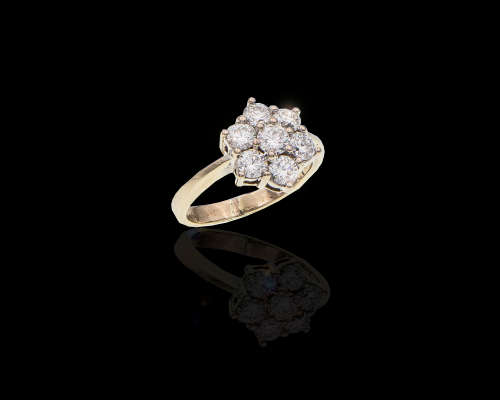 White Gold Diamond Engagement Ring Set