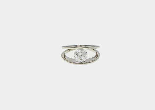 7.1 grams Platinum Diamond Solitaire Ring