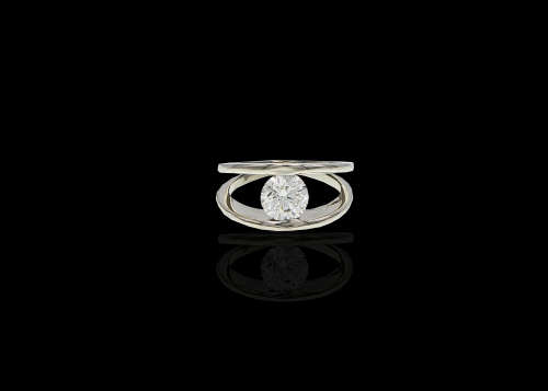 7.1 grams Platinum Diamond Solitaire Ring