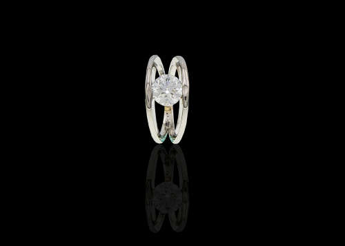 7.1 grams Platinum Diamond Solitaire Ring