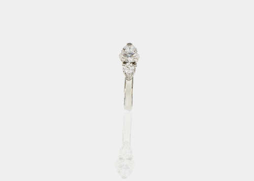 4 grams Platinum Diamond Trilogy Ring