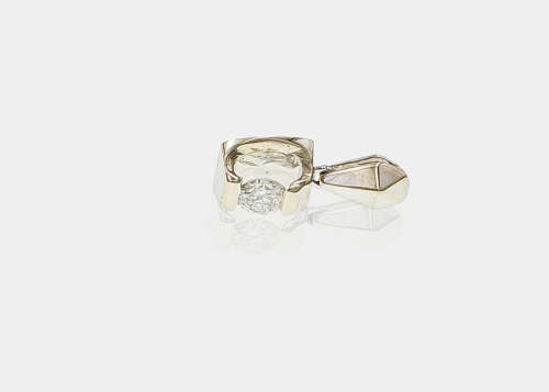 1.5 grams 18 carat White Gold Diamond Pendant