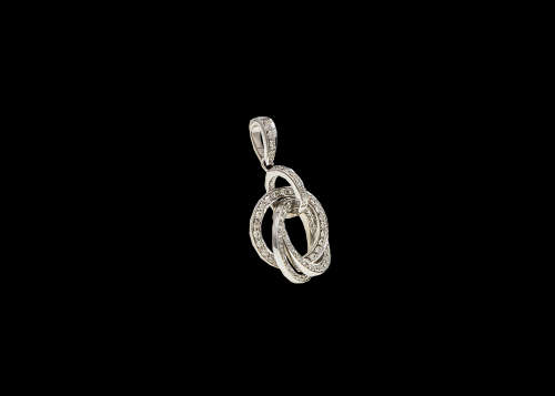2.4 grams 14 carat White Gold Diamond Pendant