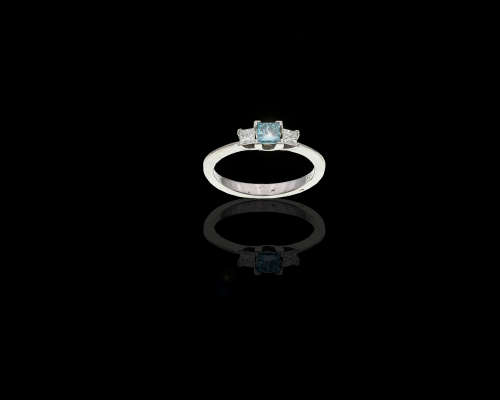 3.5 grams 18 carat White Gold Diamond Cocktail Ring