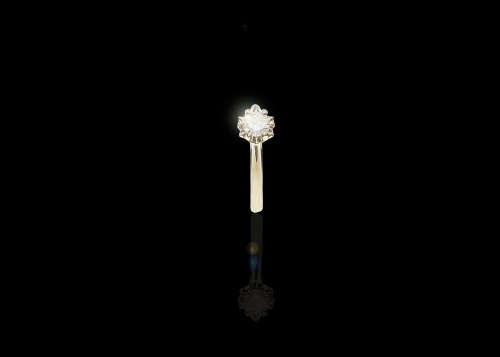 2 grams 18 carat White Gold Diamond Solitaire Ring