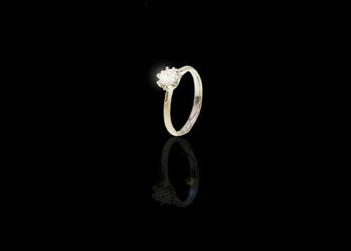 2 grams 18 carat White Gold Diamond Solitaire Ring